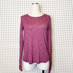 Lululemon | Long Sleeve Crew Neck Top in Heathered Deep Rouge